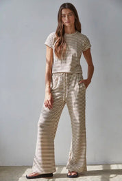 Grover Striped Set Mocha Cream