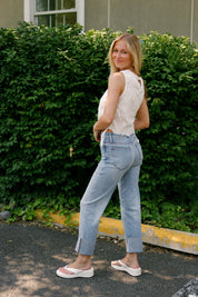 Ella High Rise Straight Jean