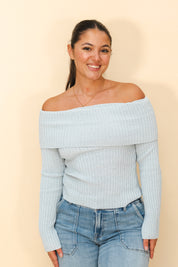 Warm Sugar Sweater Light Blue