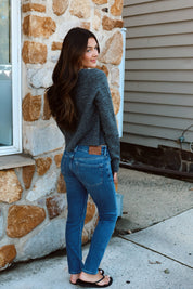 School Girl Cardi Charcoal Heather FP