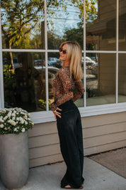 Lilly Printed Long Sleeve | Brown Combo | Free People