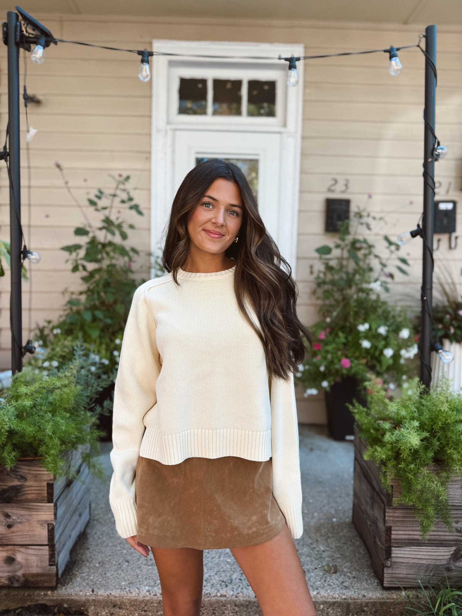 Paradise Found Suede Skort Caramel Cafe FP