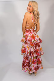 Rayne Ruffle Maxi Pink Floral