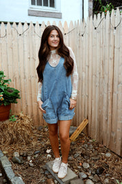 Maxwell Denim Romper Woven