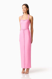 Coralene Halter Gown in Pink