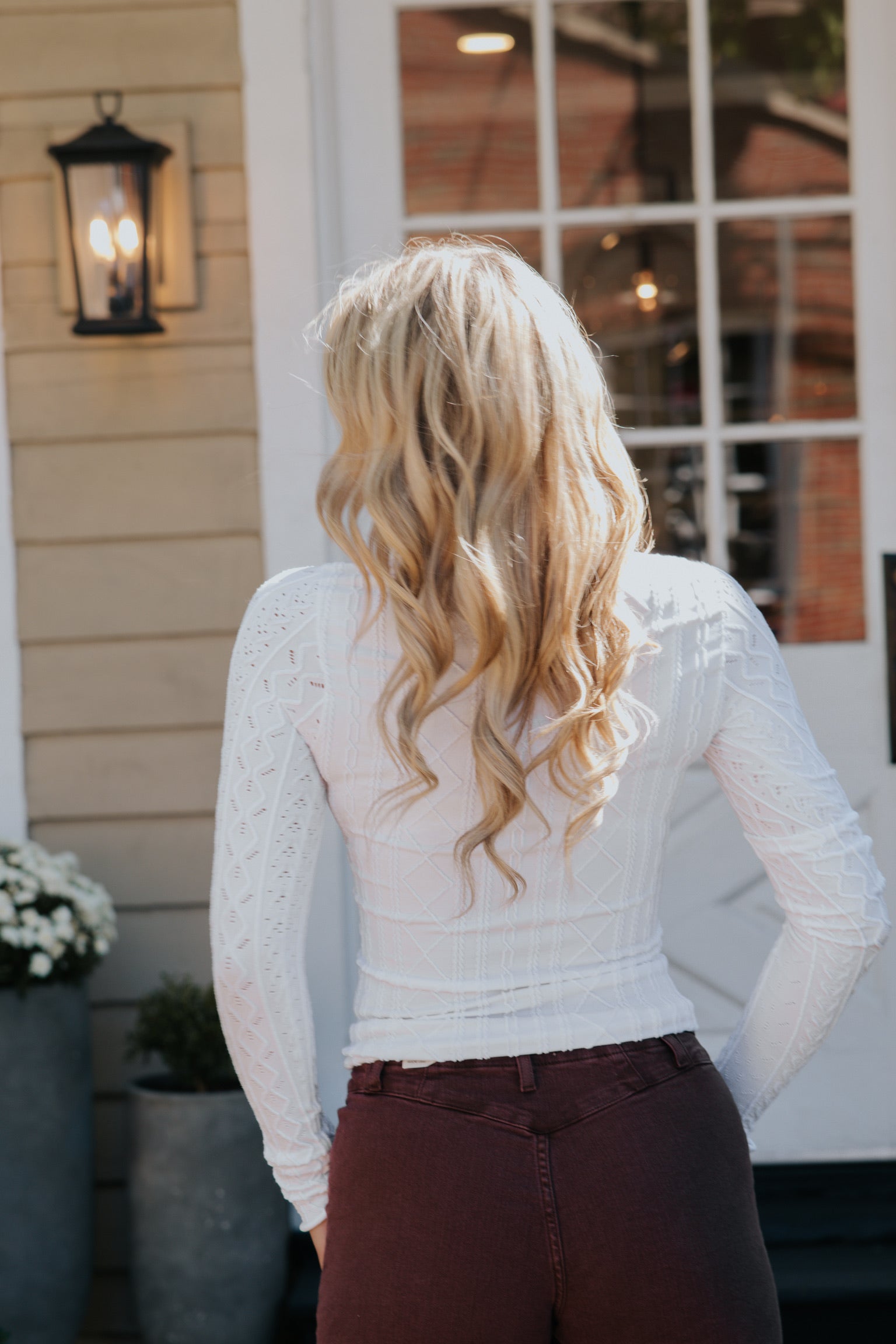 So Soft Seamless Modal Cable Long Sleeve in Clean Ivory | Free People