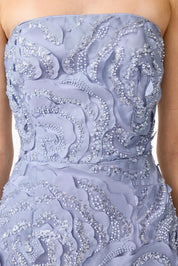 Elisa Column Midi Dress in Steel Blue by Elliatt