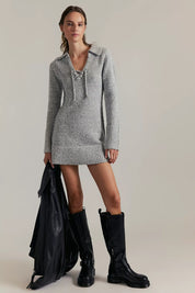 Milena Mini Dress Heather Gray