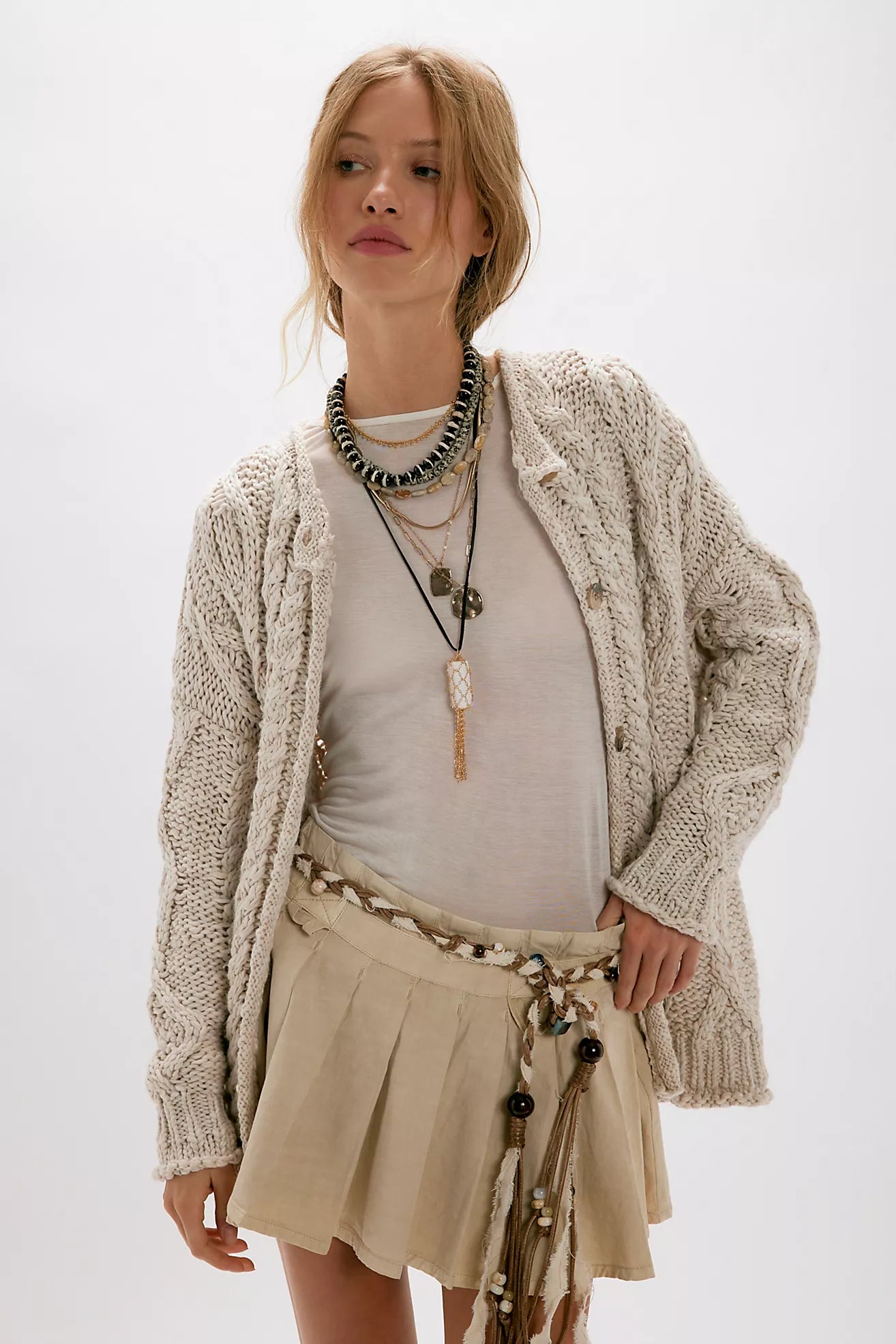 Opal Knit Cardi in Tea by Free People