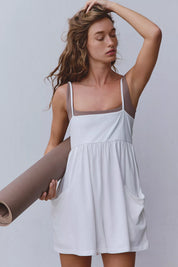 Hot Shot Strappy Romper FP White