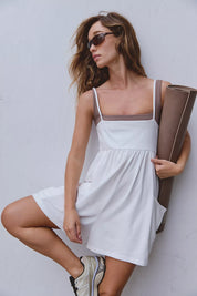 Hot Shot Strappy Romper FP White