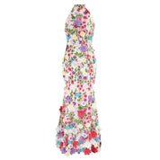 Rosette Halter Neck Dress in Multi Floral by Elliatt