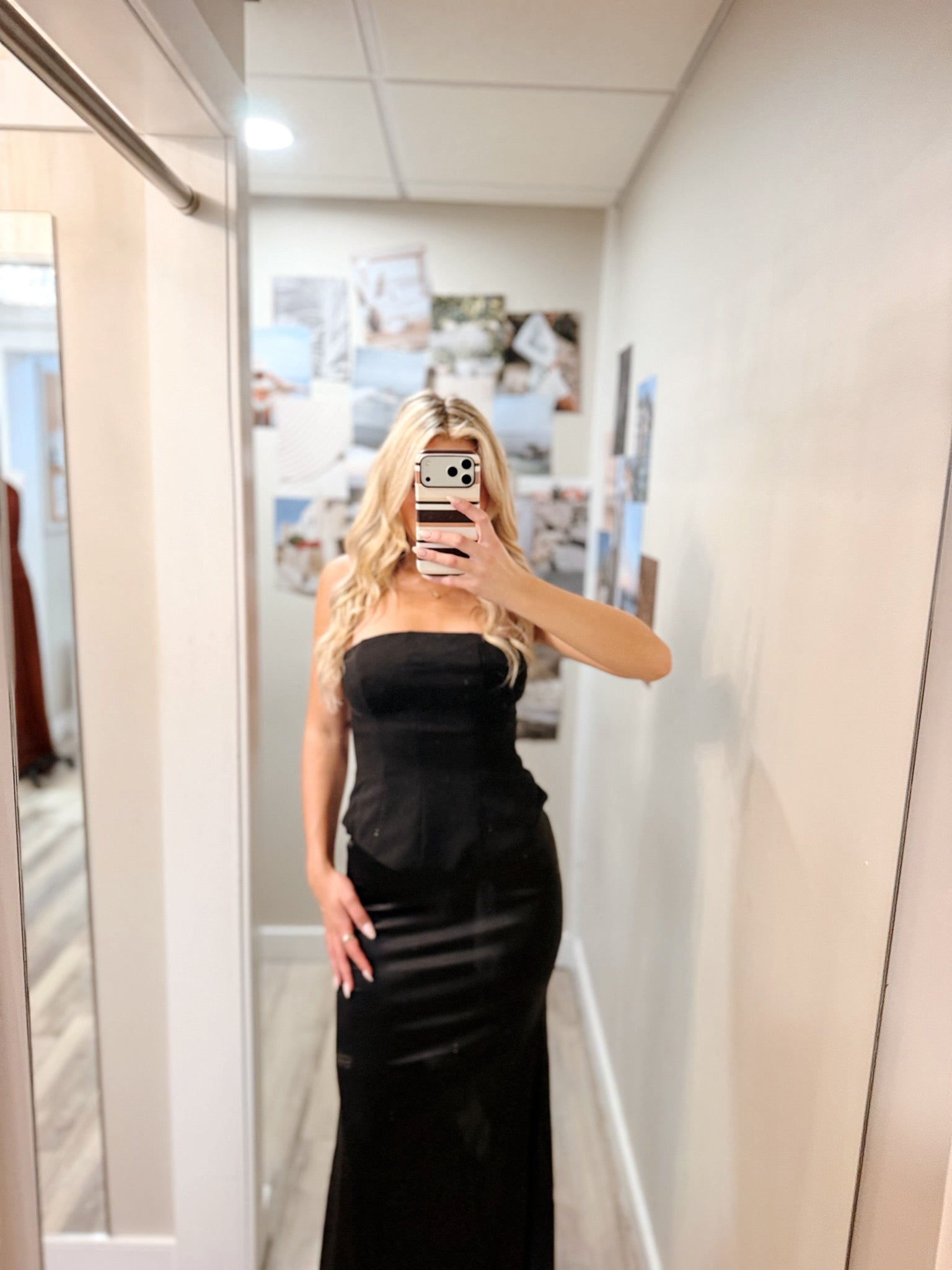 Natalia Strapless Dress in Black | Lulus