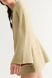 Bali Old Flame Sweater Mini Dress in Olive Tree by Free People