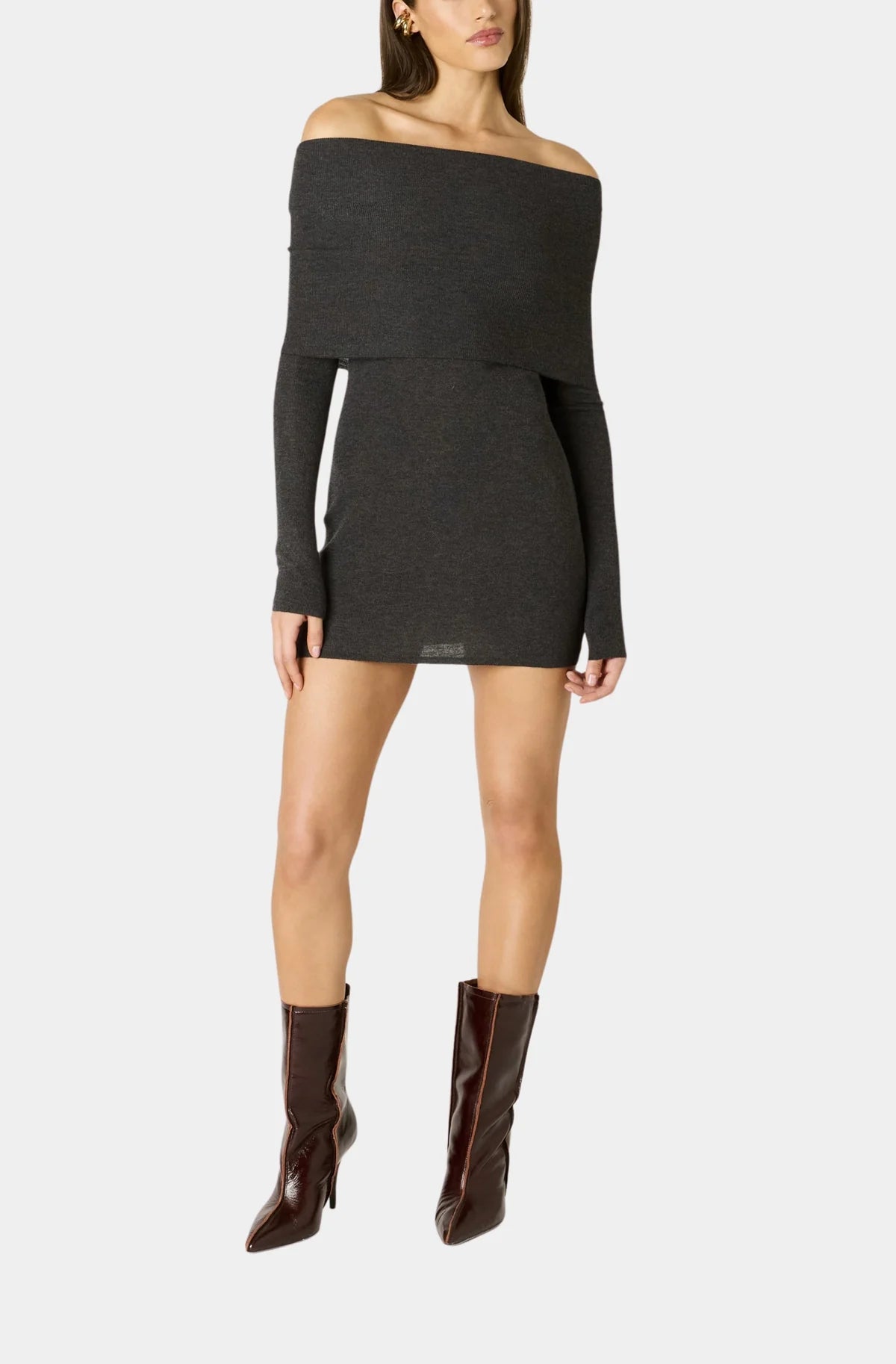 Fairleigh Sweater Dress in Charcoal by NIA