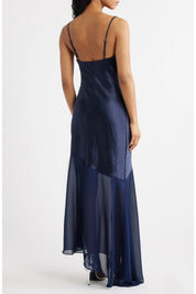 Lainey Cowl Neck Midi Dress in Navy | Lulus