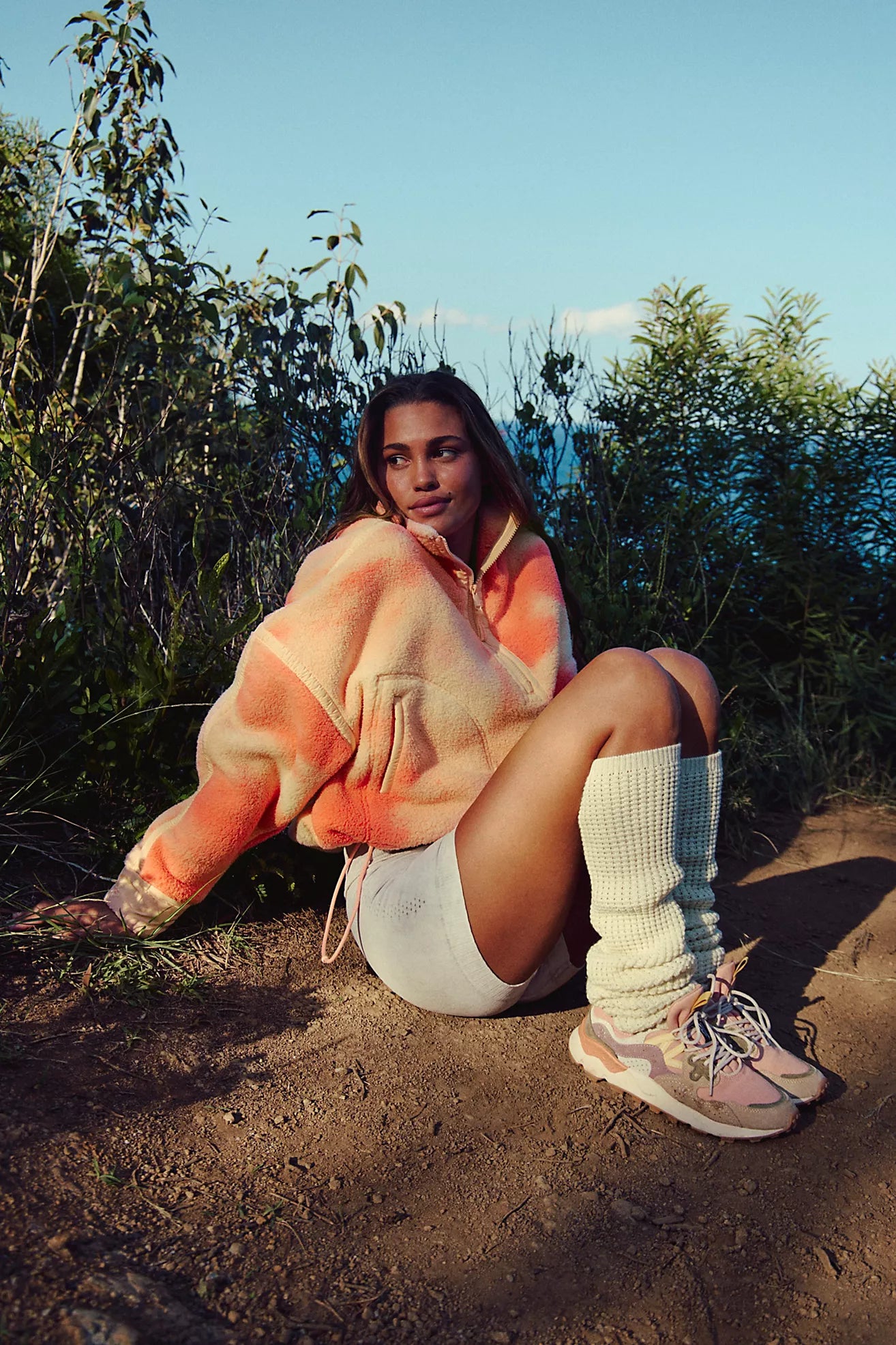 Mountain High Printed Half-Zip Fleece in Watercolor | Free People Movement