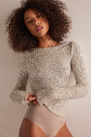 Leading the Way Long Sleeve in Silver | Free People