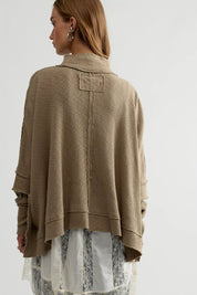 We The Free Moon Daisy Turtleneck Twofer in Saged Army| Free People