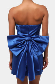 Melody Bow Back Dress In Royal Blue | Lulus