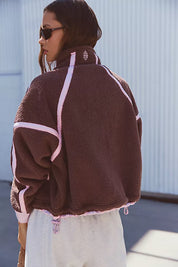Mountain High Fleece Jacket Truffle Pink Combo | Free People