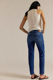 We The Free Oracle Low-Rise Slim Straight Jeans in Skys the Limit
