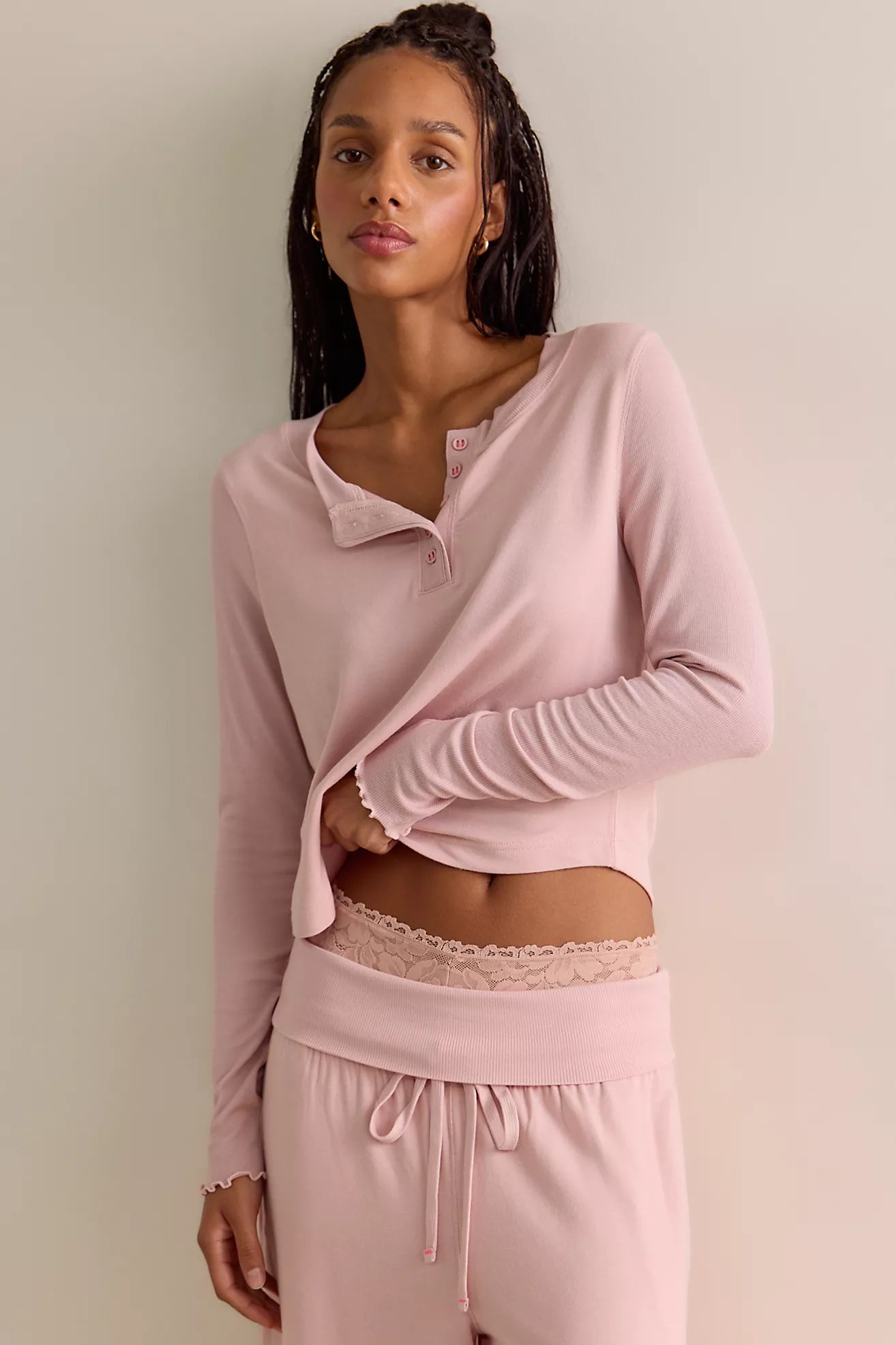 Dream State Henley Top | Peach | Free People