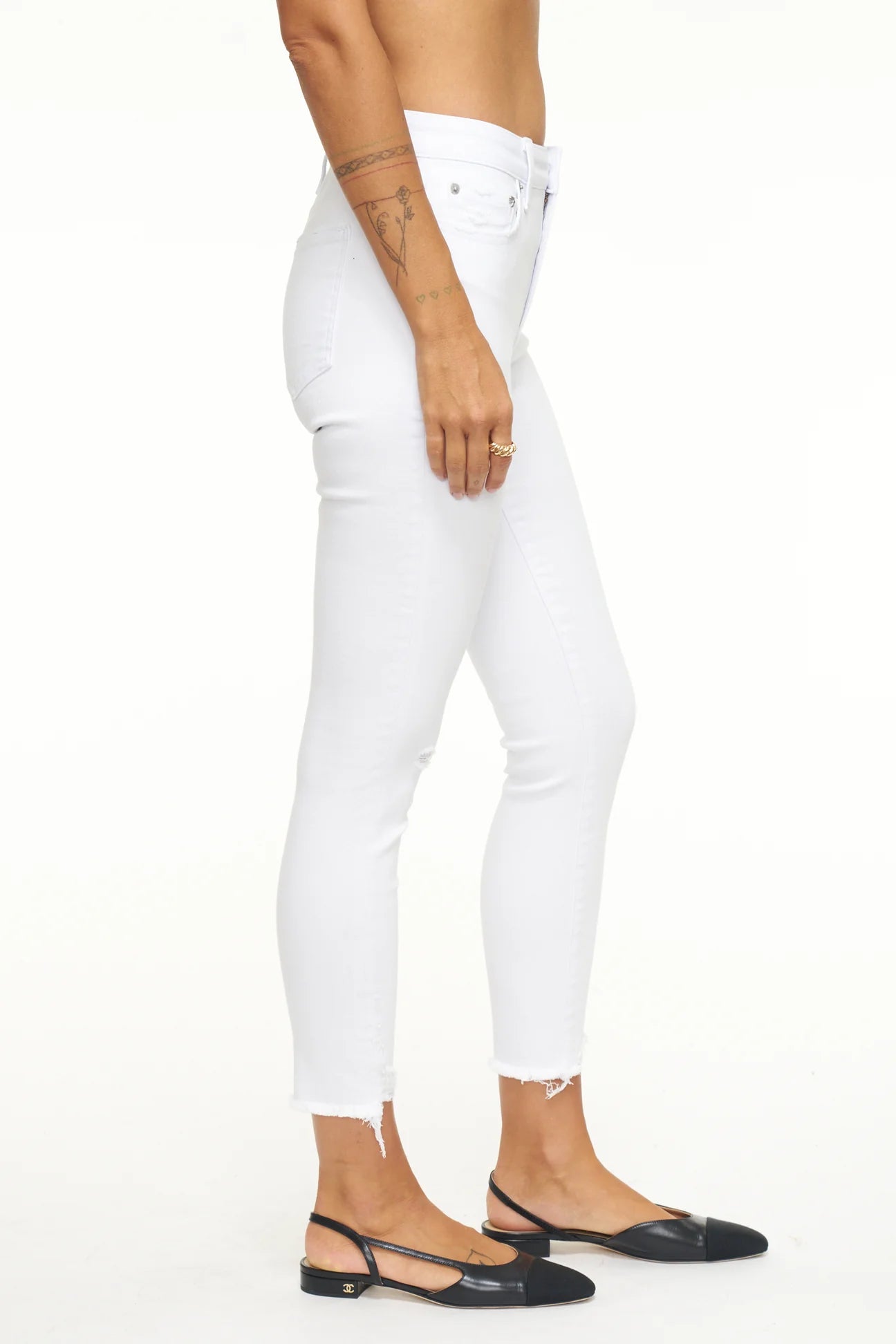 Audrey Mid Rise Skinny- Seashell Vintage