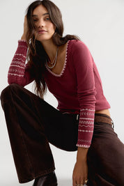 We The Free Aspen Thermal | Free People | Cabernet Combo