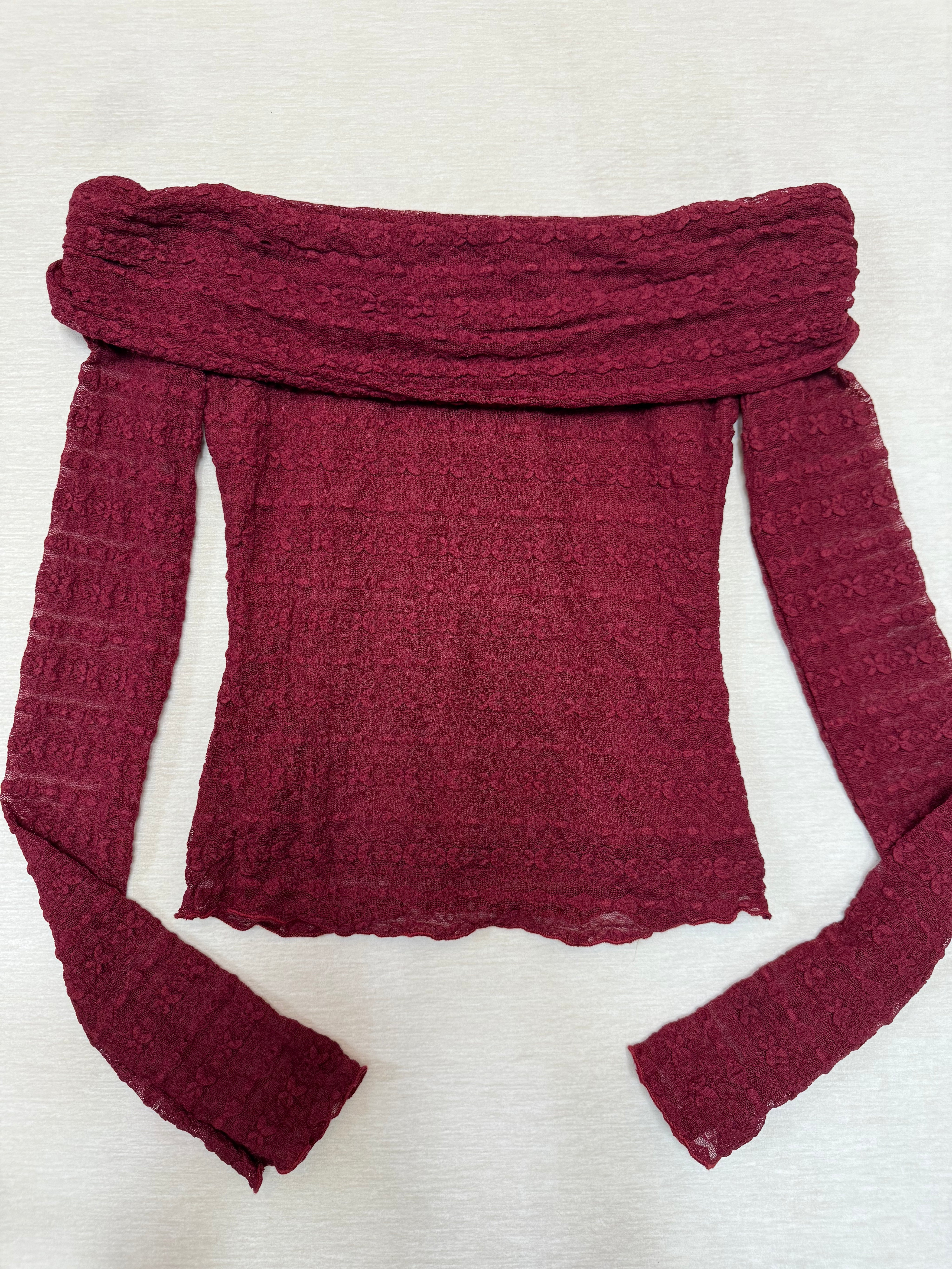 Leighann Lace Top Wine