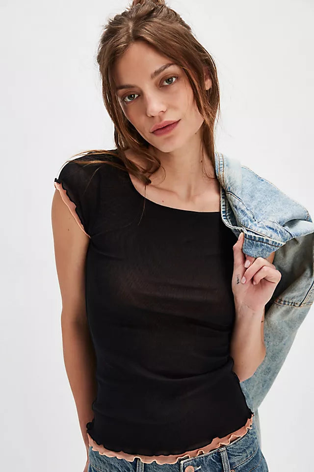 Double Take Mesh Tee Black FP
