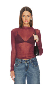 Minding My Business Top in Crushed Berry