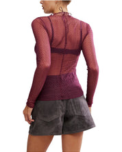 Minding My Business Top in Crushed Berry