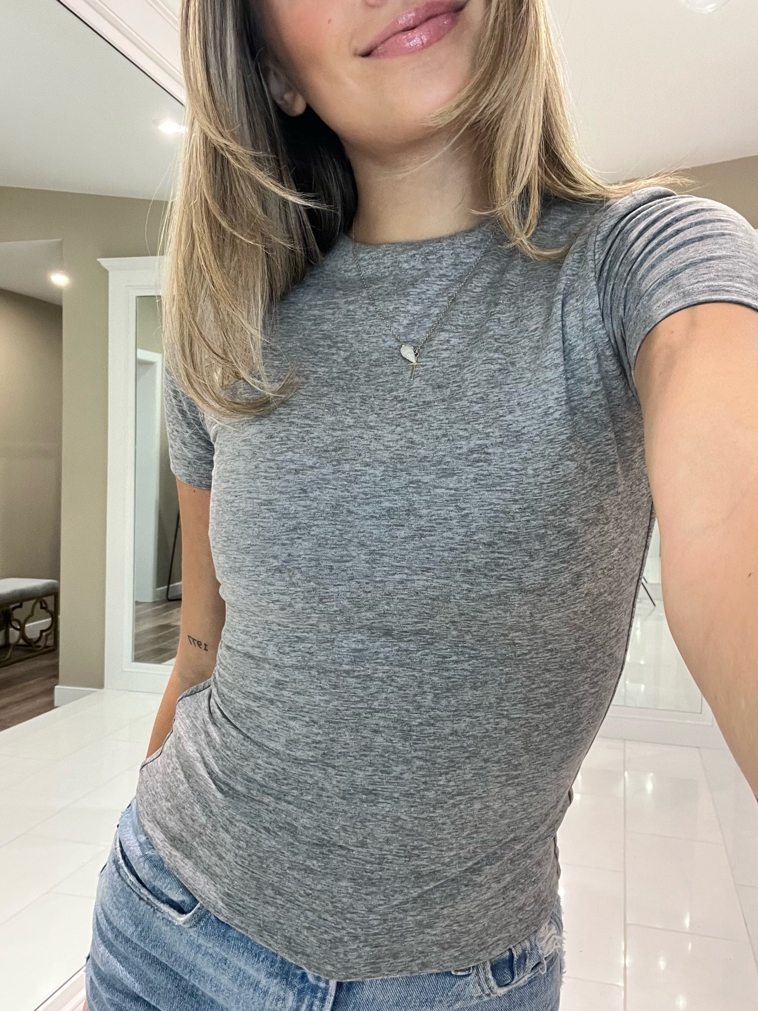 My Fave Top Heather Grey – Giana Rose Couture
