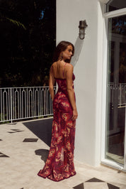 KIATA RUFFLE MAXI DRESS - ELIANA RED