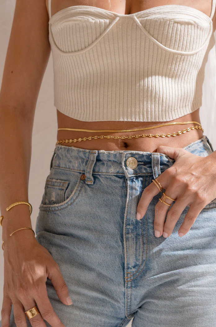 Herringbone Belly Chain