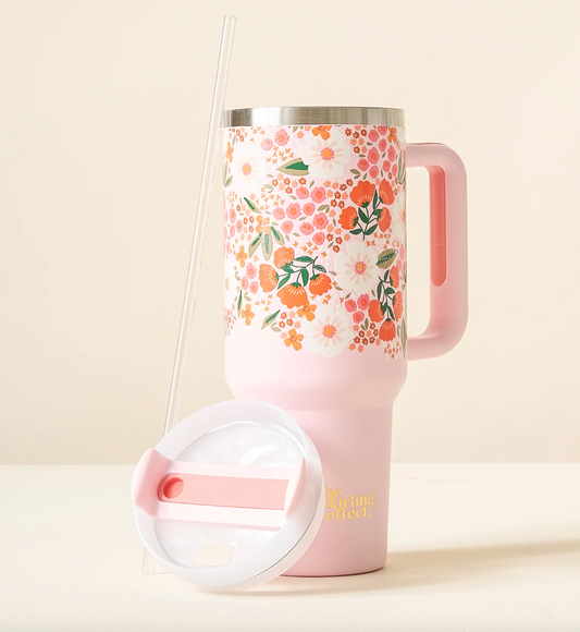 Take Me Everywhere Tumbler Beyond Blooms Pink Orange