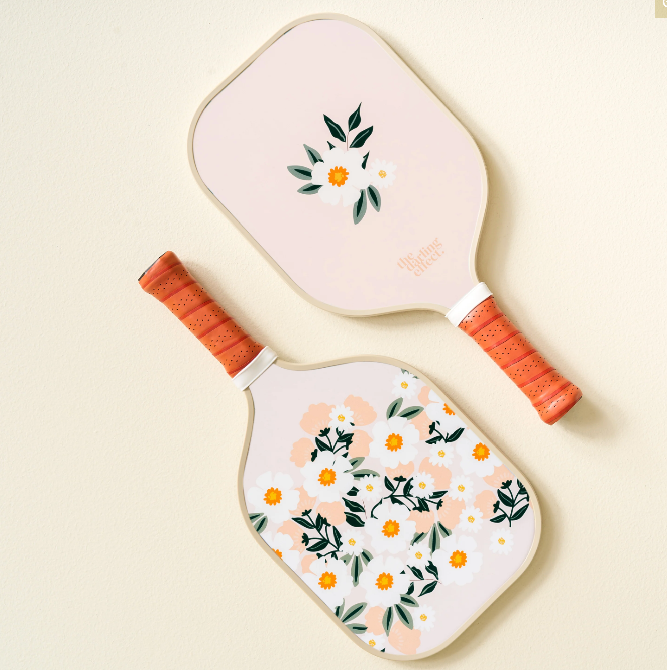 Pickleball Paddle Flower Talk Pink