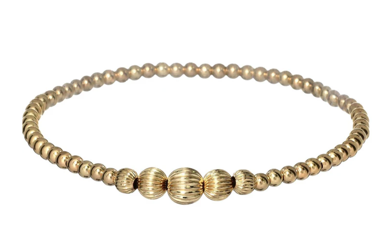 Victoria 14k gold filled beaded bracelet