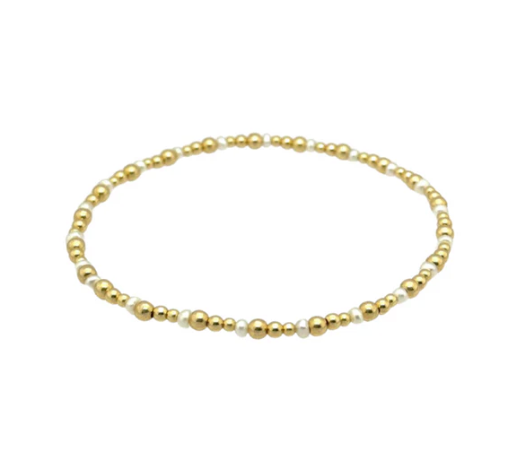 "JOLIE" 14K Gold Filled and FWP ball beaded Bracelet