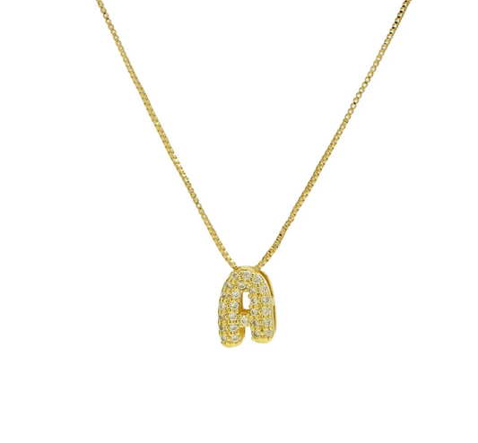 Mini Bling Initial Necklace