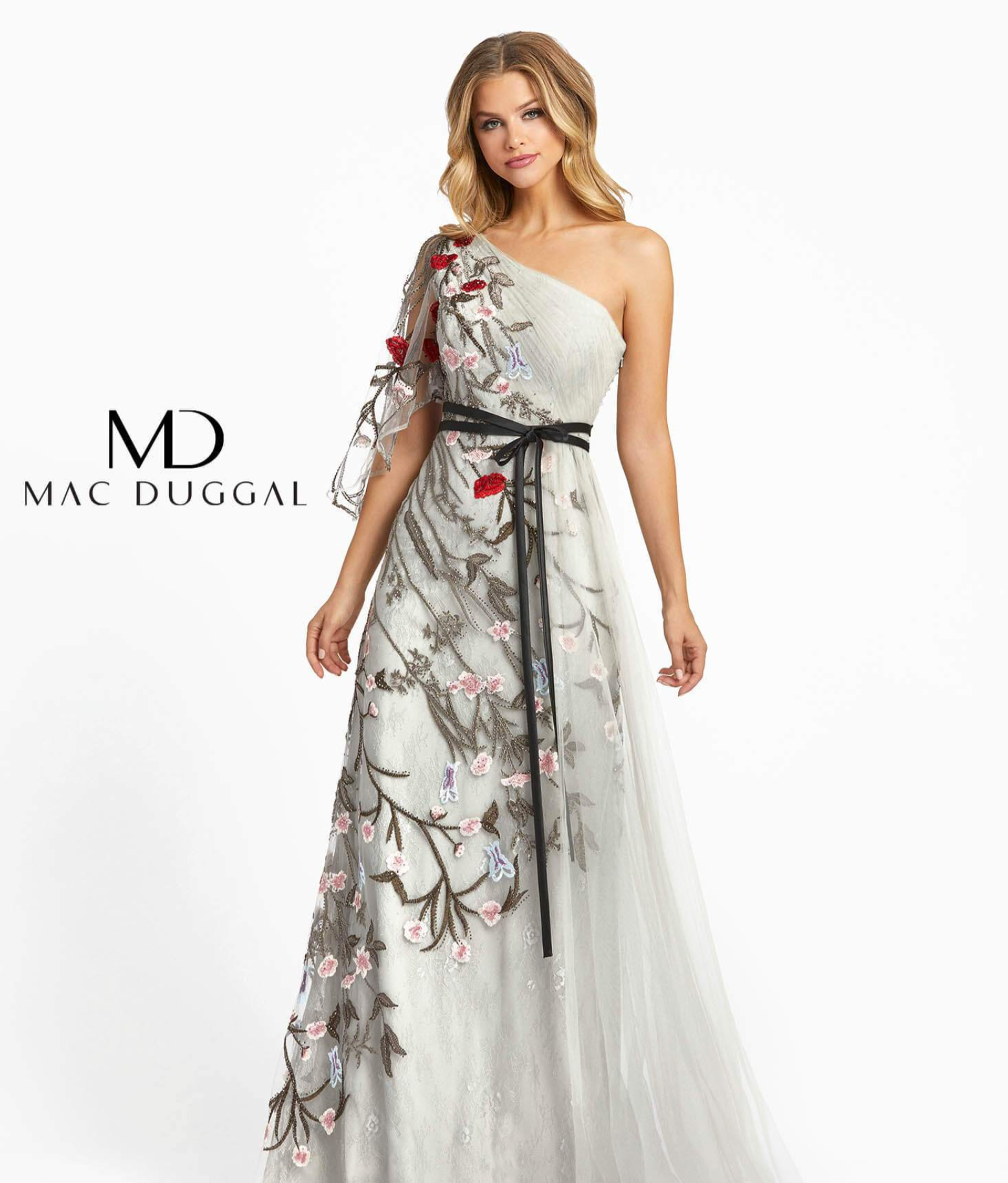 【MAC DUGGAL】スパンコール ルーシュ ワンショルダーガウン MAC DUGGAL – Giana Rose Couture