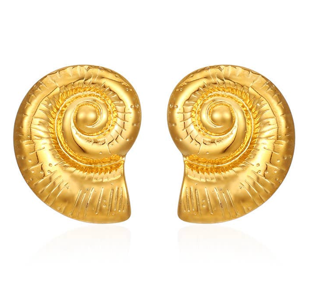 Gold Seashell Earrings