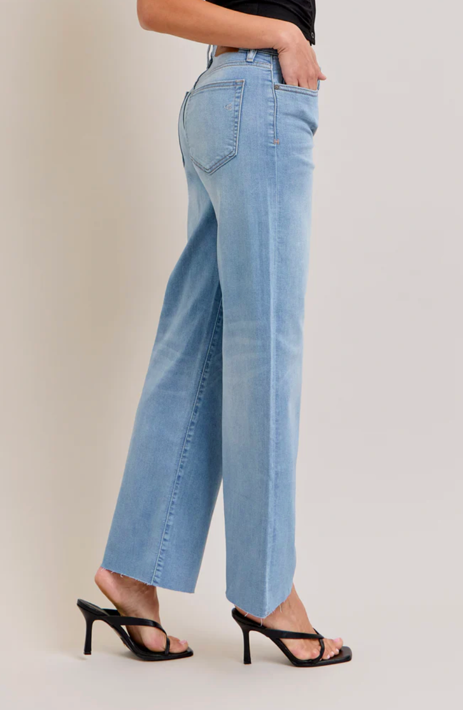 Logan Vintage Wash Stretch Mid Rise Dad Jean