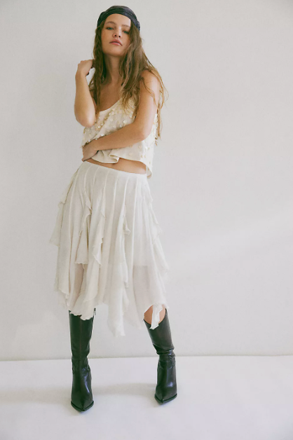 Susanna Midi Skirt White Alyssum FP