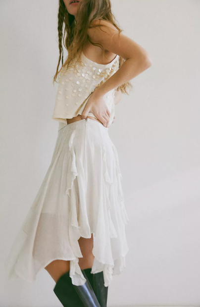 Susanna Midi Skirt White Alyssum FP