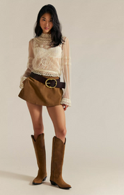 Paradise Found Suede Skort Caramel Cafe FP