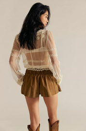 Paradise Found Suede Skort Caramel Cafe FP