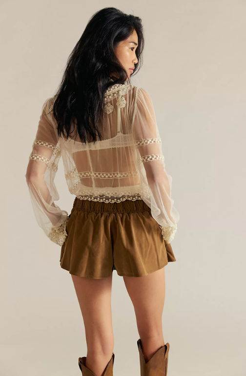 Paradise Found Suede Skort Caramel Cafe FP