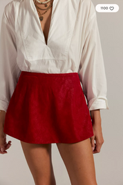 Paradise Found Suede Skort Rhythmic Red FP